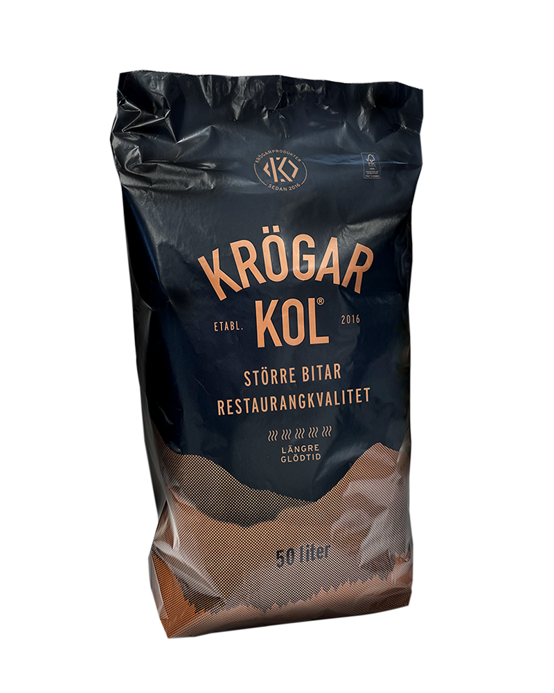 Sommarpaket 50L Krögarkol, 7 kg Krögarbrikett