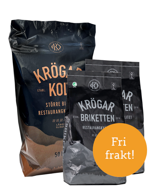 Sommarpaket 50L Krögarkol, 7 kg Krögarbrikett